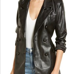 Vegan leather blazer